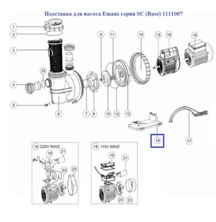Подставка для насоса серии SC (Base) AQUAVIVA 1111007 Станции водоснабжения #2