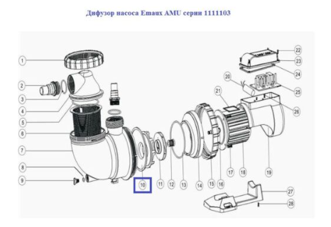 Диффузор насоса AMU серии AQUAVIVA 1111103 Станции водоснабжения #2