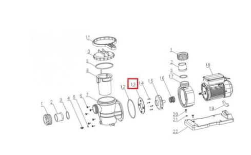 Кольцо пластиковое для диффузора насоса VWS/STP 150-300 AQUAVIVA Pump cover №7 Станции водоснабжения